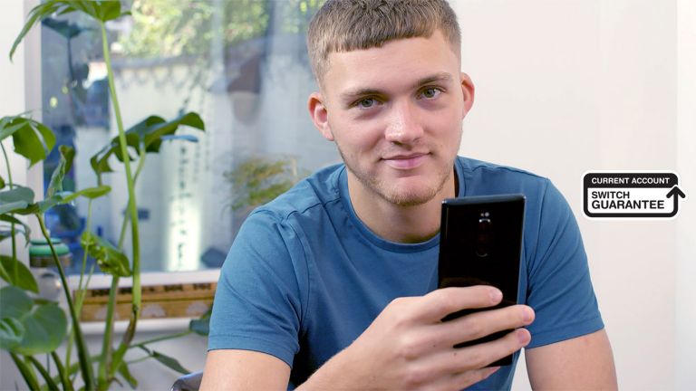 student on phone